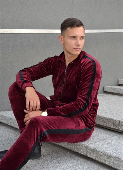 velvet tracksuit mens|designer velour tracksuits for men's.